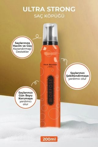 Morfose Turuncu Ultra Strong Saç Köpüğü 200 Ml