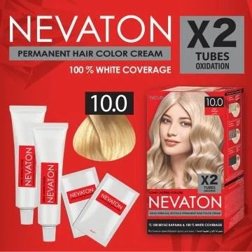 Nevaton Saç Boyası Seti 10.0 Platin 1 Kutuda 2 Boya