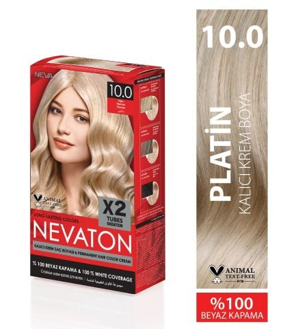 Nevaton Saç Boyası Seti 10.0 Platin 1 Kutuda 2 Boya