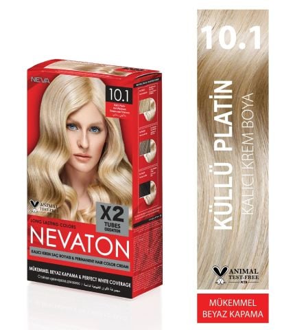 Nevaton Saç Boyası 10.1 Küllü Platin 1 Kutuda 2 Boya