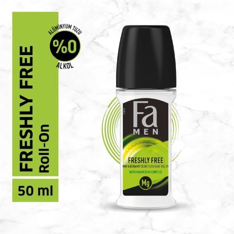 Fa Freshly Free Nane & Bergamot Erkek Roll-On 50Ml