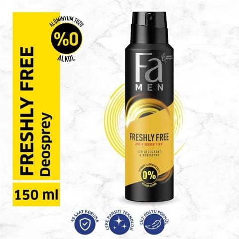 FA DS Men Freshly Free Ginger&Lime Deodorant 150ML