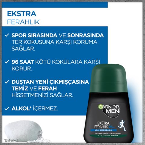 Garnier Men Ekstra Ferahlık Roll-on Deodorant 50ml