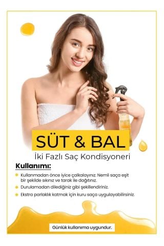 Morfose Boyalı ve Röfleli Saçlar İçin Çift Fazlı Süt Ve Bal Fön Suyu 400 ml
