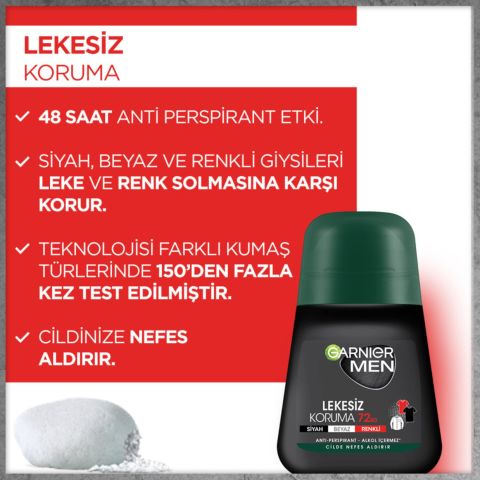Garnier Men Lekesiz Koruma Roll-On Deodorant 50ml