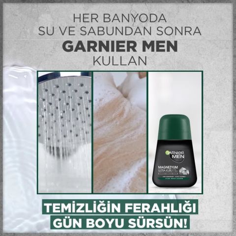 Garnier Men Magnezyum Ultra Kuru Roll-On Deodorant