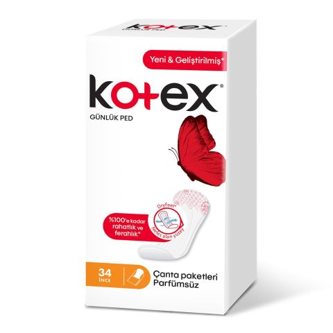 Kotex Günlük Ped Parfümsüz 34'lü
