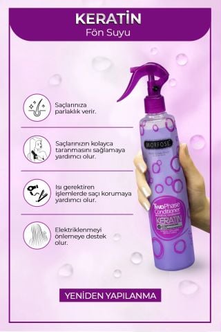 Morfose Keratin Içerikli Fön Suyu Mor 400 Ml