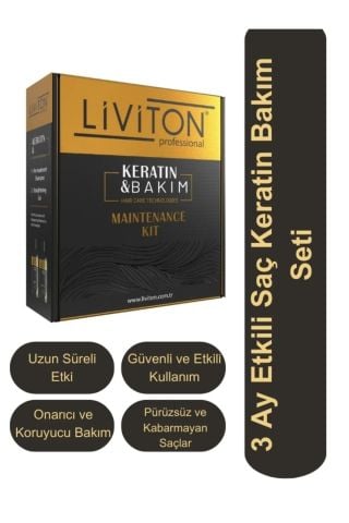 Liviton Professional Saç Düzleştirici Keratin Jel ve Seti 500 Ml