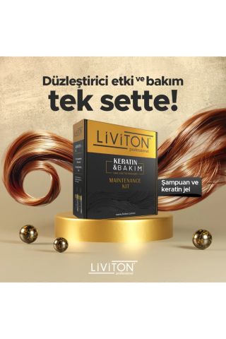 Liviton Professional Saç Düzleştirici Keratin Jel ve Seti 500 Ml