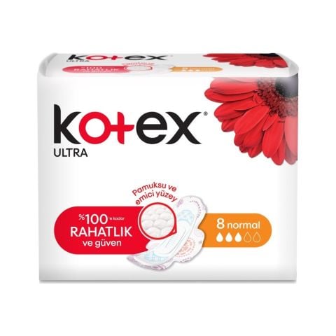 Kotex Ultra Single Normal 8 Li Ultra Kanatlı Hijyenik Ped