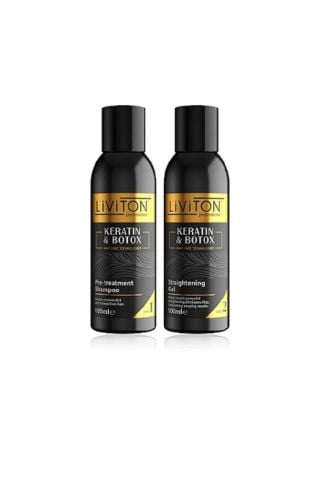 Liviton Professional Saç Düzleştirici Ve Keratin Bakım Seti Şampuan Ve Keratin Jel 100 ML