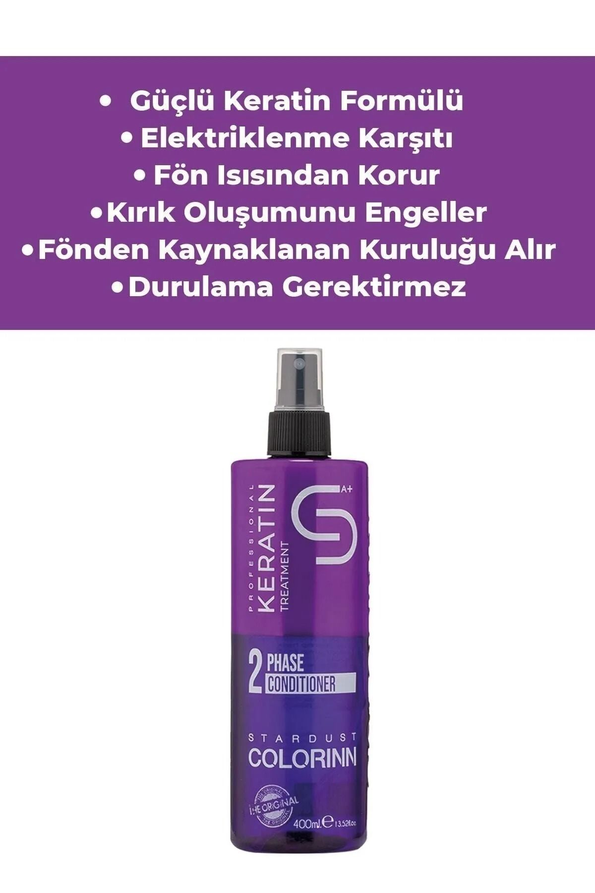 Colorinn Keratin İçerikli Çift Fazlı Fön Suyu 400 ml