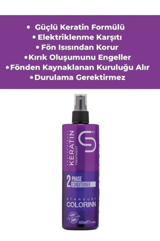 Colorinn Keratin İçerikli Çift Fazlı Fön Suyu 400 ml
