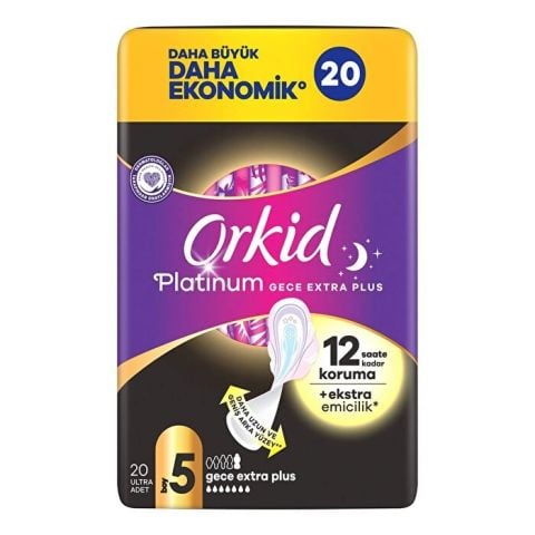 Orkid Hijyenik Ped Platinum Gece Ekstra 20'li Boy: 5