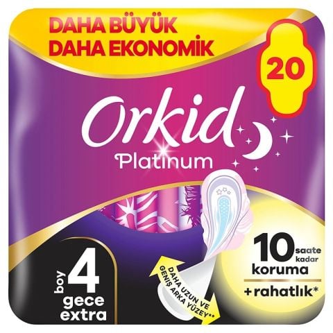 Orkid Hijyenik Ped Platinum Gece Ekstra 20'li Boy: 4