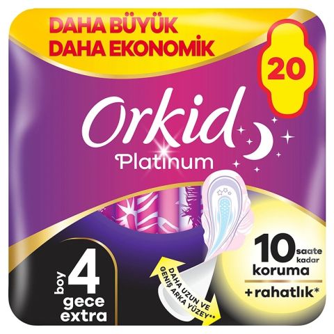 Orkid Hijyenik Ped Platinum Gece Ekstra 20'li Boy: 4