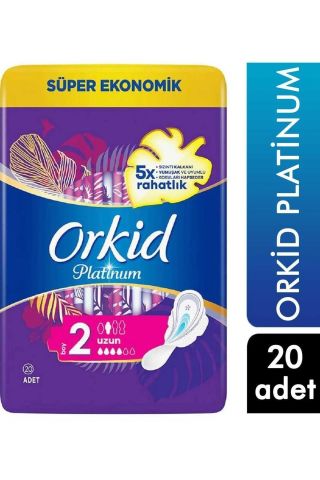 Orkid Platinum Hijyenik Ped Uzun Süper Ekonomik Paket 20'li Boy: 2