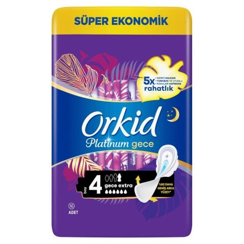 Orkid Platinum Ultra Gece Extra Ped 16 Adet Boy: 4