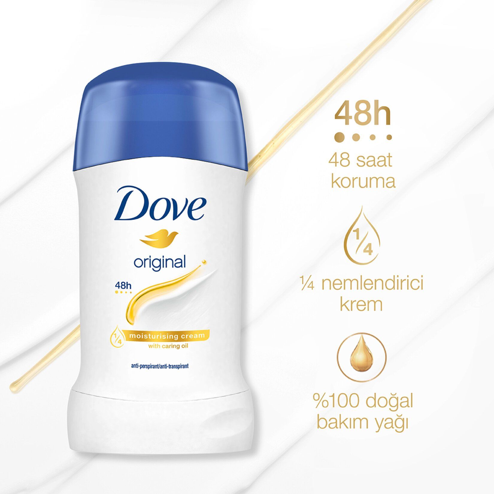 Dove Original Antiperspirant Kadın Stick Deodorant 40 Ml