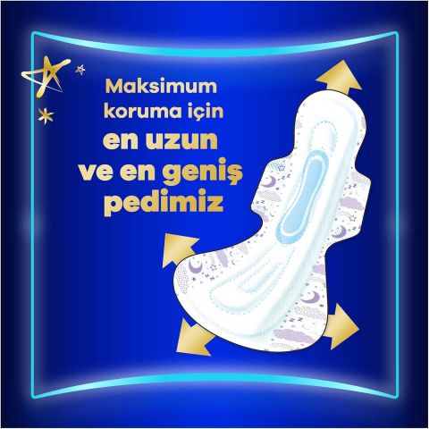 Orkid Hijyenik Ped Ultra Extra Max Dörtlü Gece 14'lü Boy: 6