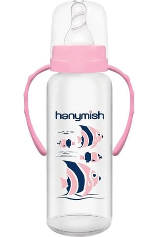 Hanymish Pembe Kulplu Pp Biberon 240 ML 433