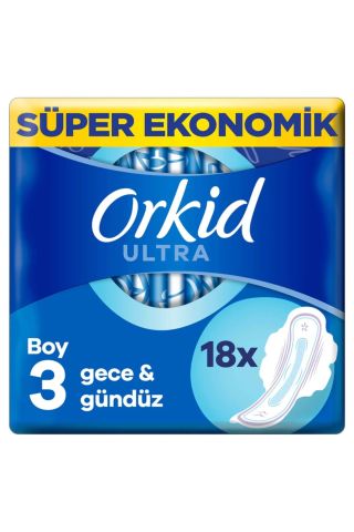 Orkid Ultra Extra Hijyenik Ped Gece Süper Ekonomik Paket 18'li Boy: 3