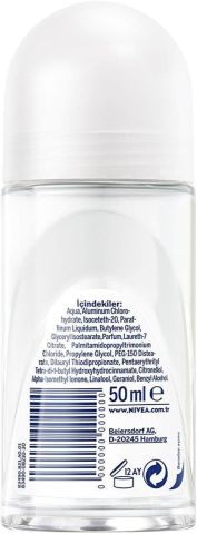 NIVEA Black & White Invisible Güçlü Etki Kadın Roll-On Deodorant 50 ml