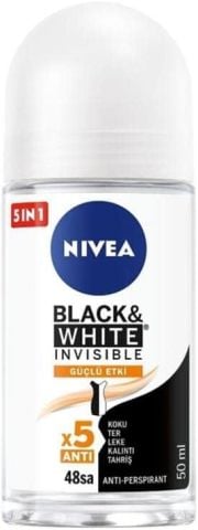 NIVEA Black & White Invisible Güçlü Etki Kadın Roll-On Deodorant 50 ml