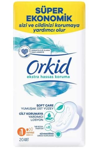 Orkid Extra Hassas Hijyenik Ped 1 Beden 20'li