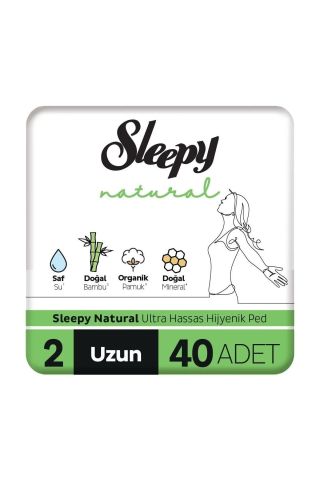 Sleepy Natural Ultra Hassas Hijyenik Ped Uzun 40 Adet Boy: 2