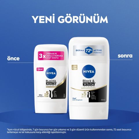 NIVEA Black&White Invisible İpeksi Pürüzsüzlük Kadın Stick Deodorant
