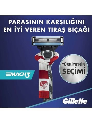 Gillette Mach3 Tıraş Makinesi + 5 Yedekli Tıraş Bıçağı