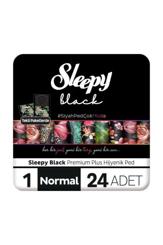Sleepy Black Premium Plus Hijyenik Ped Normal 24 Adet Ped Boy: 1