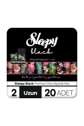 Sleepy Black Premium Plus Hijyenik Ped Uzun 20 Adet Ped Boy: 2