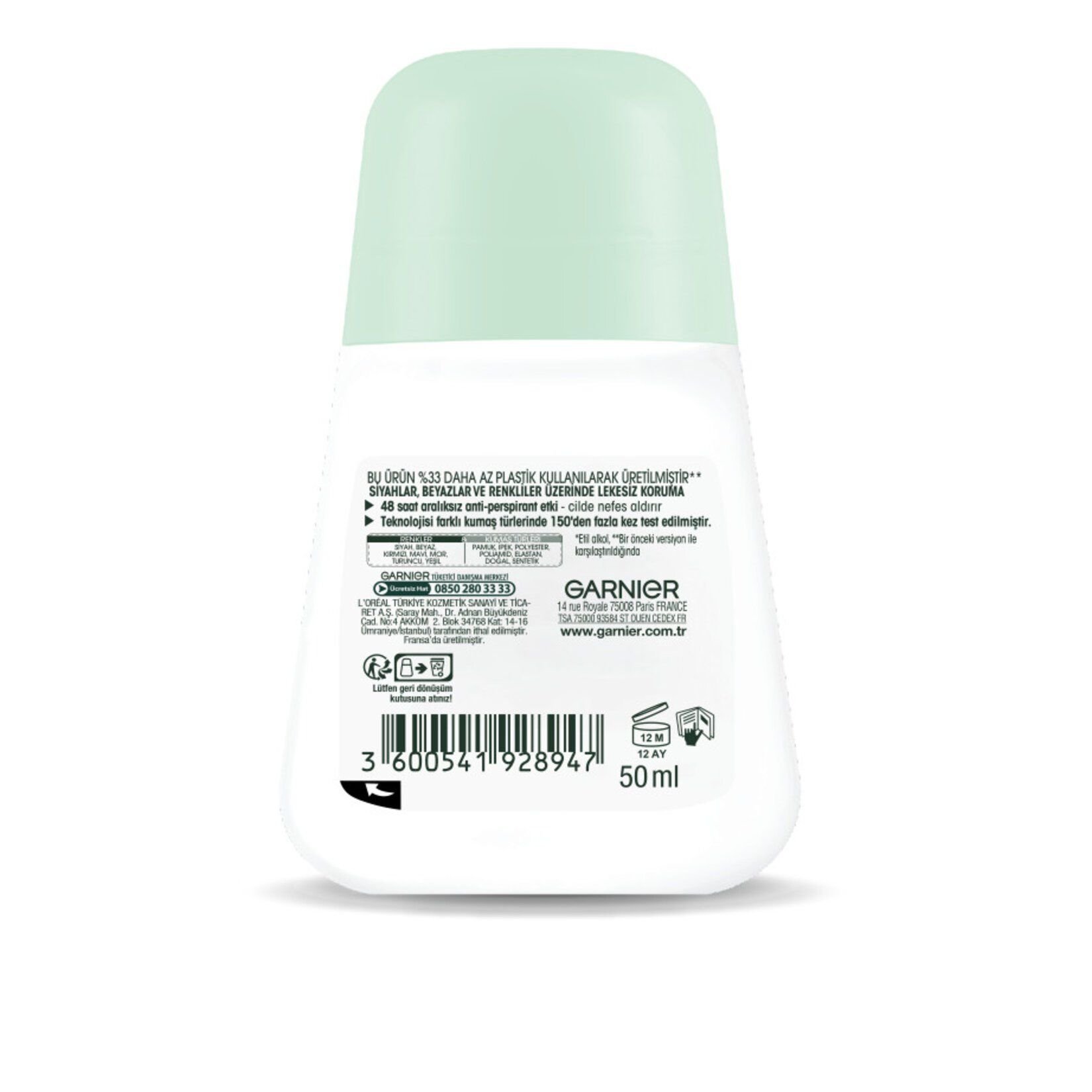 Garnier Mineral Lekesiz Koruma Ferah Koku Roll-On Deodorant