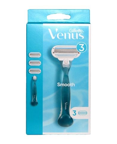 Gillette Venüs Smooth Tıraş Makinası + 3 Tıraş Bıçağı