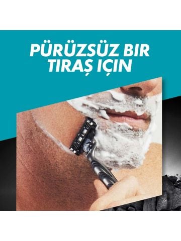 Gillette Mach3 Charcoal Yedekli Tıraş Makinesi