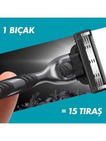Gillette Mach3 Charcoal Yedekli Tıraş Makinesi