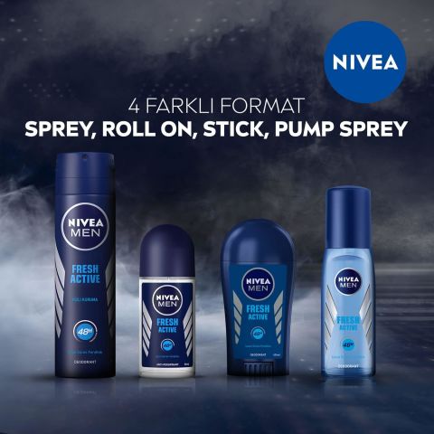 NIVEA Men Fresh Active Pump Sprey Deodorant - Vücut Spreyi 75Ml Erkek