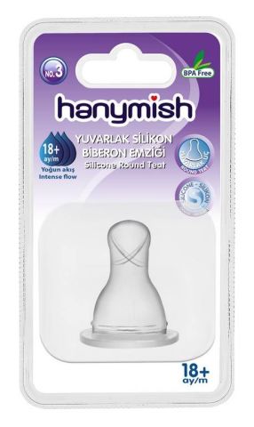 Hanymish Silikon Biberon Emziği No:3 18+ Ay 462