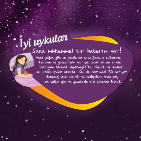Molped Supernight Hijyenik Ped Gece 6 Adet