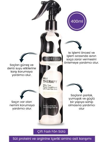 Morfose Milk Therapy Çift Fazlı Fön Sütü 400 ml