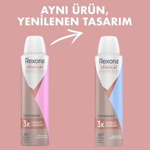 Rexona Clinical Protection Confidence Kadın Sprey Deodorant 150 ml