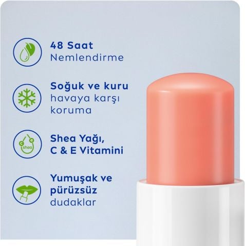 Nivea Şeftali Aromalı Dudak Bakım Kremi 4.8 gr