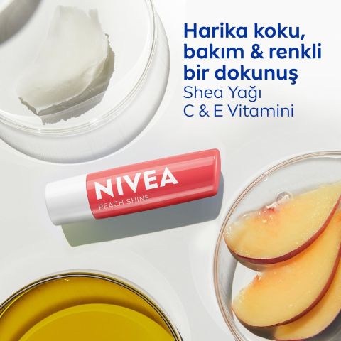 Nivea Şeftali Aromalı Dudak Bakım Kremi 4.8 gr