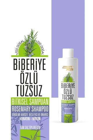 Softto Plus Biberiy Özlü Tuzsuz Dökülme Karşıtı Besleyici Onarıcı Bitkisel Şampuan 250 Ml