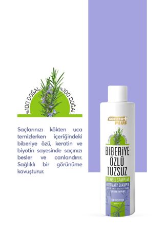 Softto Plus Biberiy Özlü Tuzsuz Dökülme Karşıtı Besleyici Onarıcı Bitkisel Şampuan 250 Ml