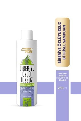 Softto Plus Biberiy Özlü Tuzsuz Dökülme Karşıtı Besleyici Onarıcı Bitkisel Şampuan 250 Ml