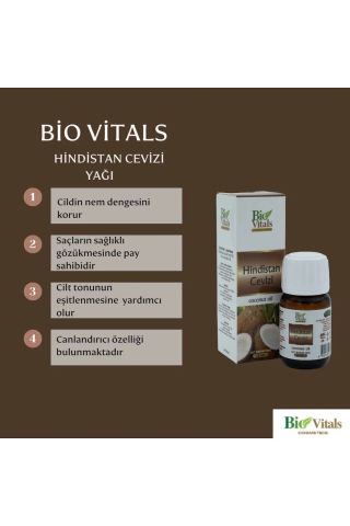 Bio Vitals Hindistan Cevizi Cilt Bakım Yağı 20ml